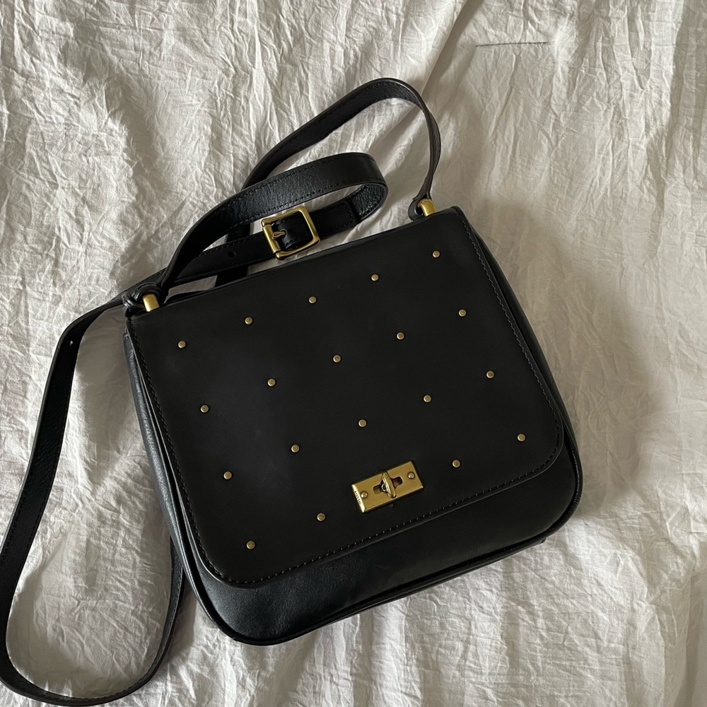 Fossil Crossbody Bag with Gold Detail